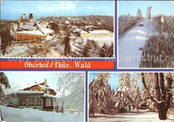Oberhof Thueringen Blick vom FDGB Erholungsheim Rennsteig