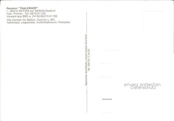 Riffian Meran Pension Thalerhof – Bild 2