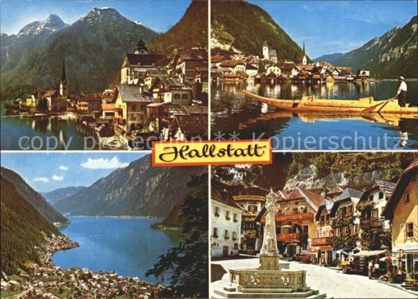 Hallstatt Austria Hallstättersee mit Keltensiedlung