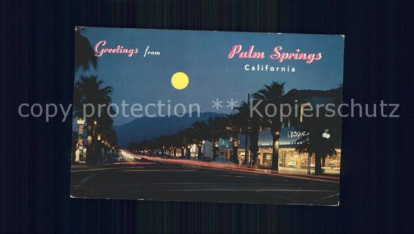 Palm Springs Palm Canyon Drive at Night