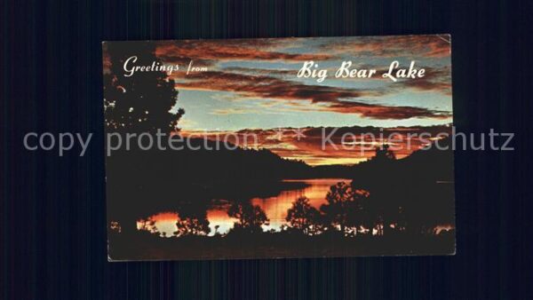Big Bear Lake Lake with Sunset