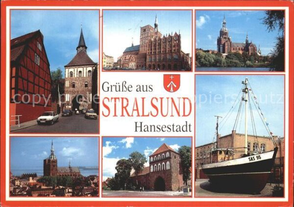 Stralsund Mecklenburg Vorpommern Kütertor Rathausplatz Marienkirche Niko