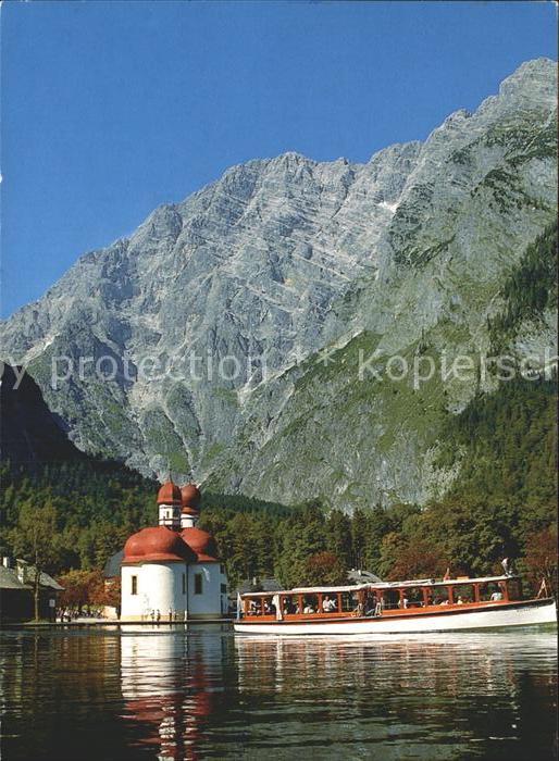 Koenigsee Berchtesgaden St. Bartholomä mit Watzmann