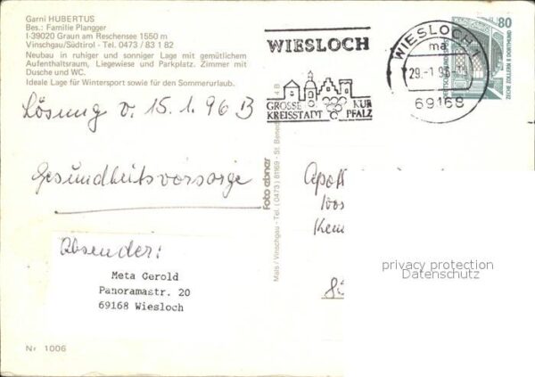 Wiesloch Garni Hubertus Graun – Bild 2