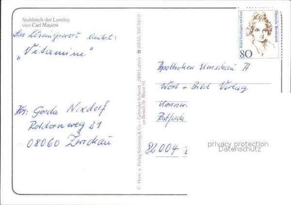 Loreley Lorelei Stahlstich der Loreley von Carl Mayers – Bild 2