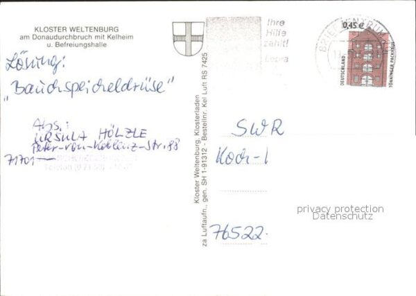 Kelheim Fliegeraufnahme Kloster Weltenburg Dona – Bild 2