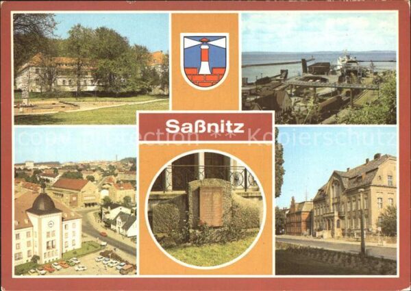 Sassnitz Ostseebad Ruegen Krankenhaus Fährhafen mit Schwedenfähre