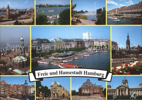 Hamburg Michel Alster Elbtunnel