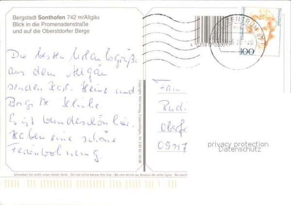 Sonthofen Oberallgaeu Promenadenstraße Oberstdorfer Berge – Bild 2