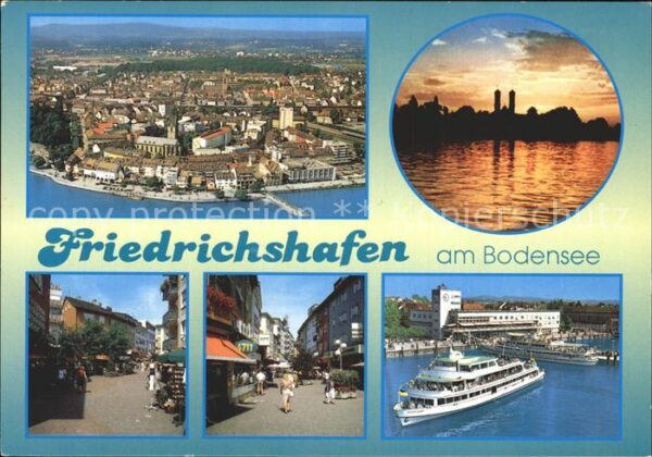 Friedrichshafen Bodensee Schiff Hafen Stadtansicht