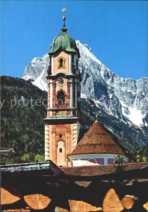 Mittenwald Bayern Peter Paul Kirche Barock Winter Wetters