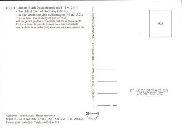Trier Schiffanlegestelle France Helvetia Laub – Bild 2