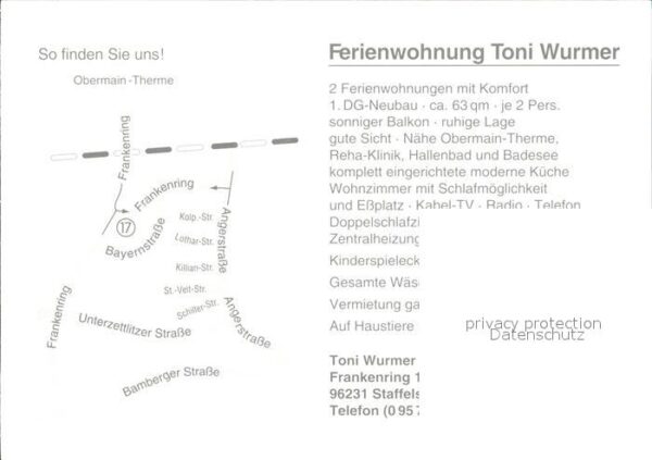 Staffelstein Ferienwohnung Toni Wurmer Haus – Bild 2