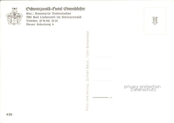 Liebenzell Bad Hotel Emendürfer Schwarzwald – Bild 2
