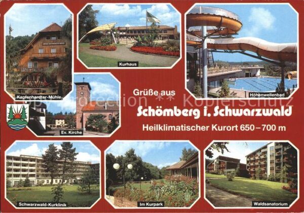 Schoemberg Freudenstadt Grüße Schwarzwald Kurpark Kirche Wellen