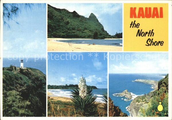 Hawaii US-State Nordküste Kauai Leuchtturm Strand