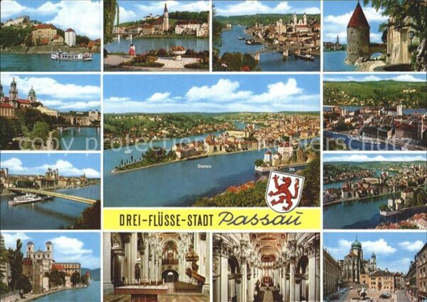 Passau Drei Flüsse Stadt Altstadt Dom Donau