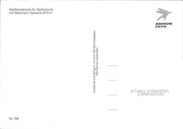 St Bartholomae Wallfahrtskirche Watzmann Ostwand – Bild 2