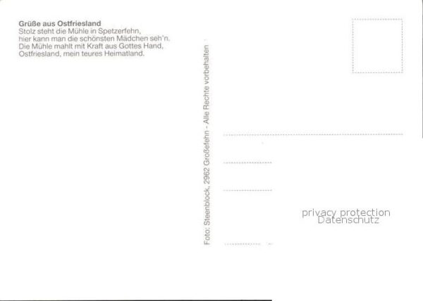 Ostfriesland Mühle Spetzerfehn Gedicht – Bild 2