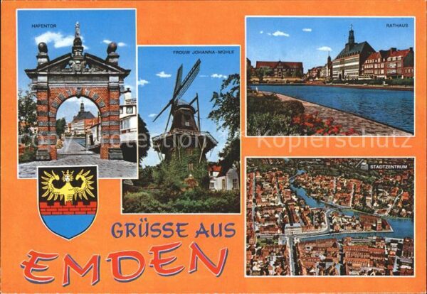 Emden Ostfriesland Frouw Johanna Mühle Hafentor Rathaus