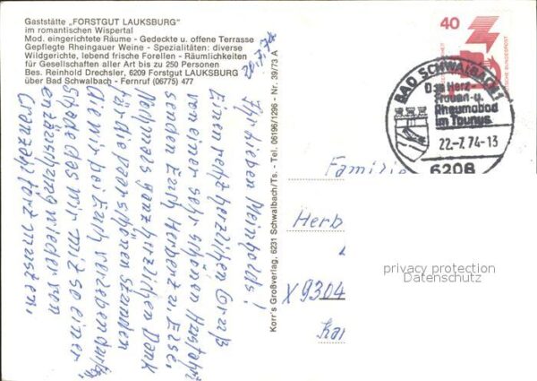 Lauksburg Wispertal Gaststätte Forstgut Lauksburg – Bild 2