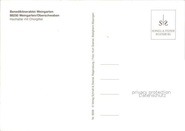 Weingarten Ravensburg Benediktinerabtei Hochaltar Chorgitter – Bild 2