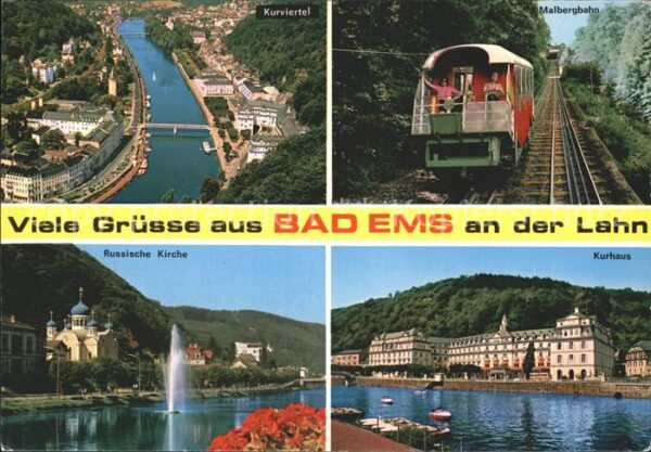 Ems Bad Russische Kirche Kurhaus Mahlbergbahn L
