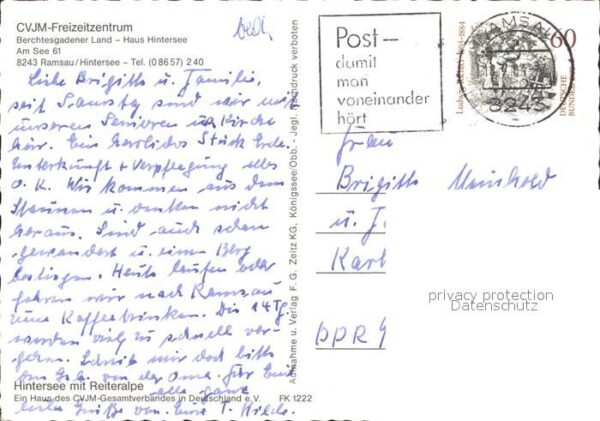 Ramsau Berchtesgaden Haus Hintersee CVJM Reiteralpe – Bild 2