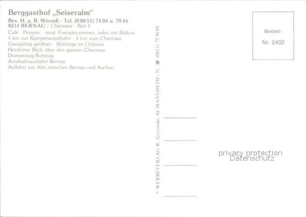 Bernau Chiemsee Berggasthof Seiser Alm – Bild 2