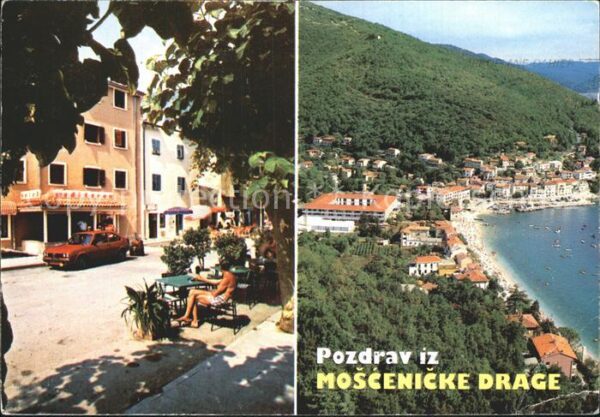 Moscenicka Draga Kroatien Meer Häuser Wald