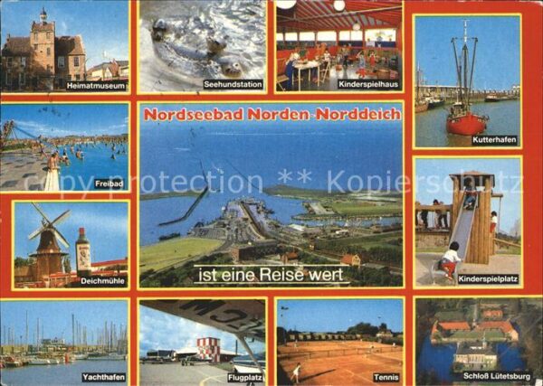 Norddeich Ostfriesland Heimatmuseum Kutterhafen Schloss Lütets