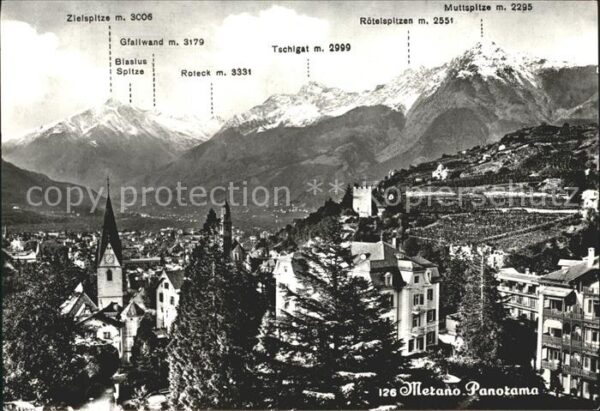 Merano Meran Panorama Zielspitze Muttspitze Roteck