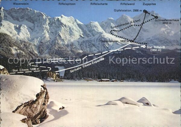 Eibsee Zugspitzgruppe Panorama Winter