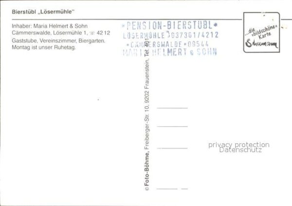 Caemmerswalde Bierstübl Lösermühle – Bild 2