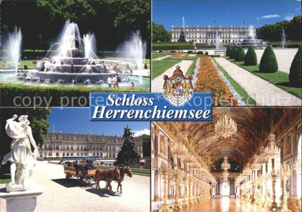 Herrenchiemsee Schloss Spiegelsaal Brunnen