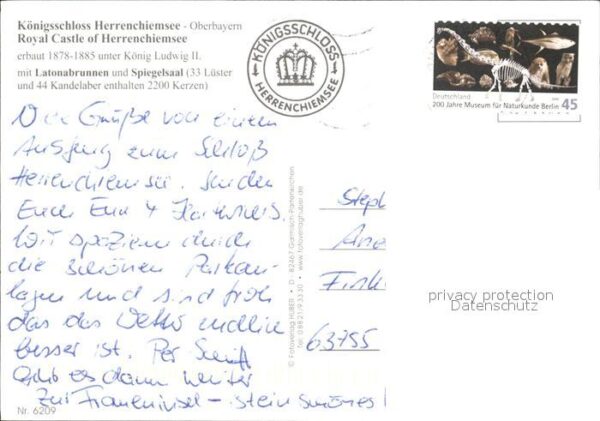 Herrenchiemsee Schloss Spiegelsaal Brunnen – Bild 2