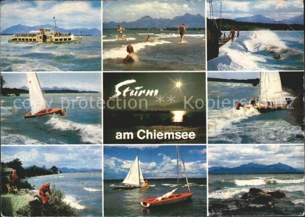 Chiemsee Sturm Segelboote