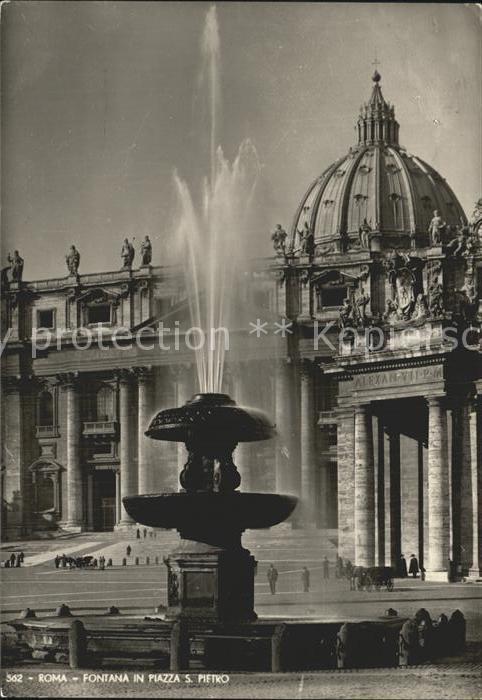 Roma Rom Springbrunnen Piazza San Pietro