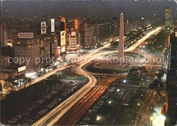 Buenos Aires Straße 9. Juli Nachtaufnahme