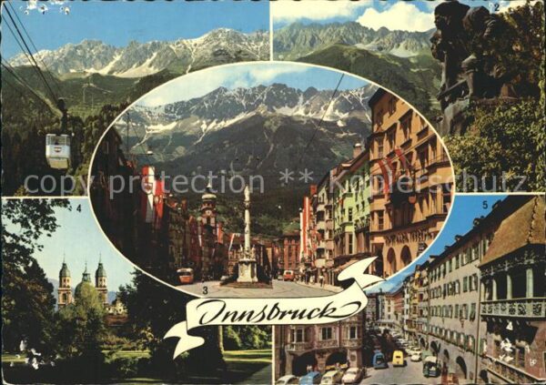 Innsbruck Nordkettenbahn Denkmal Vater und Sohn H