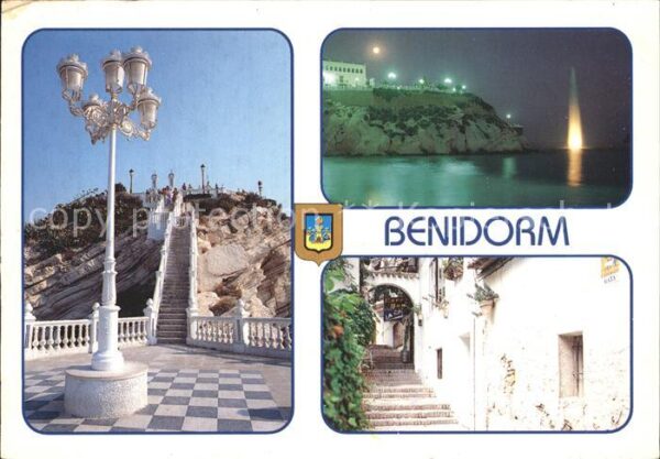 Benidorm Costa Blanca Schloss Abendstimmung