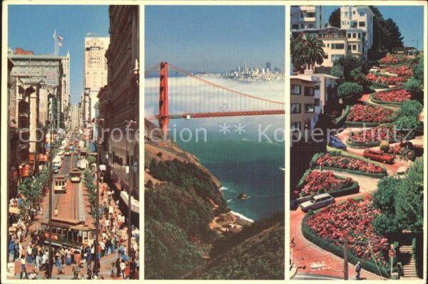 San Francisco California Golden Gate Bridge Markt Straße Lombard