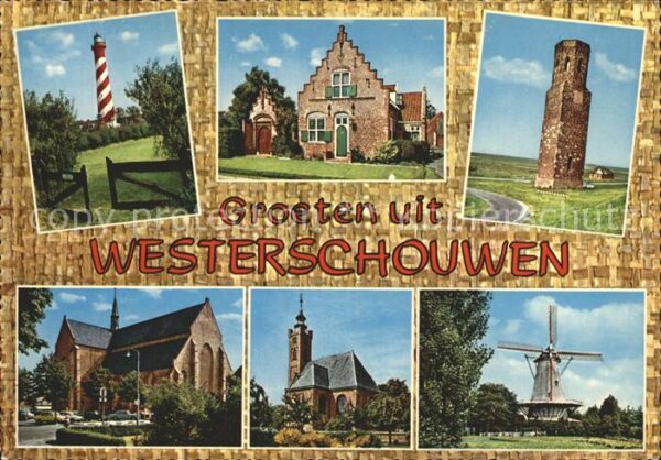Westerschouwen Windmühle TurmLeuchtturm Kirche