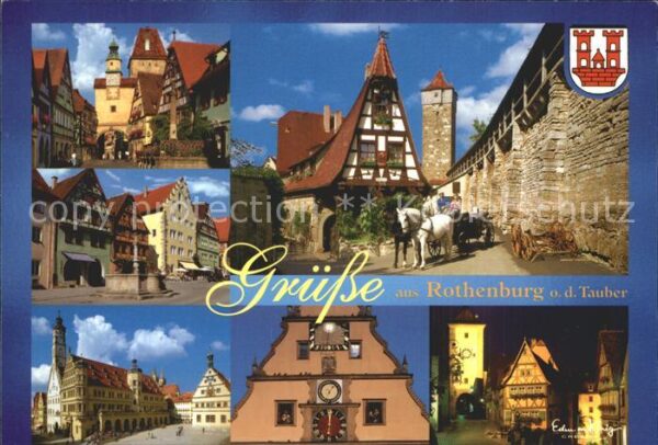 Rothenburg Tauber Markusturm Herrengasse Rathaus Meistert