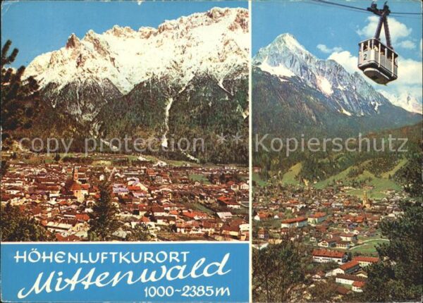 Mittenwald Bayern Fliegeraufnahme Krawendelgebierge Krawe