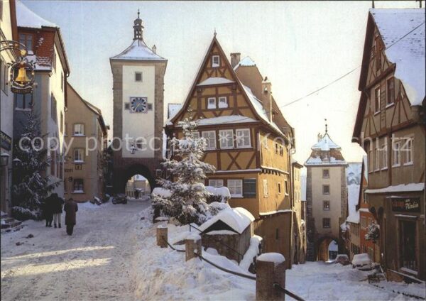 Rothenburg Tauber Plönlein im Winterkleid