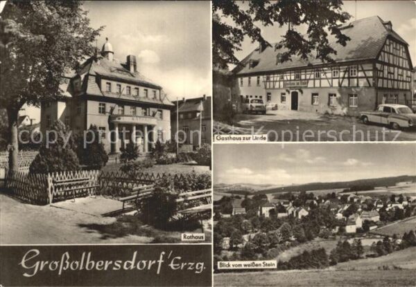 Grossolbersdorf Gasthaus Zur Linde Rathaus Blick vom we