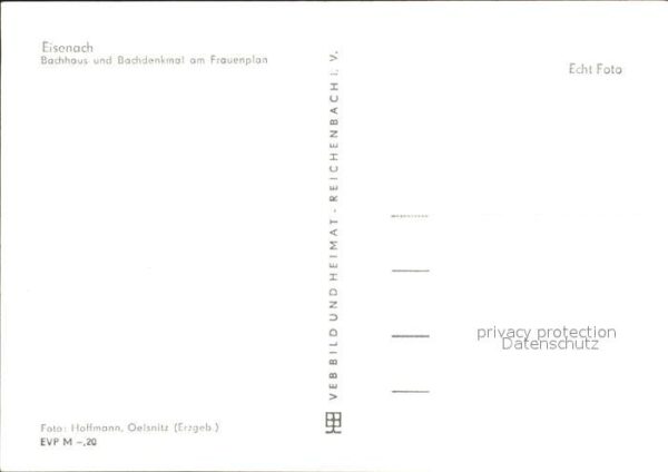 Eisenach Thueringen Bachhaus und Bachdenkmal am Frauenplan – Bild 2