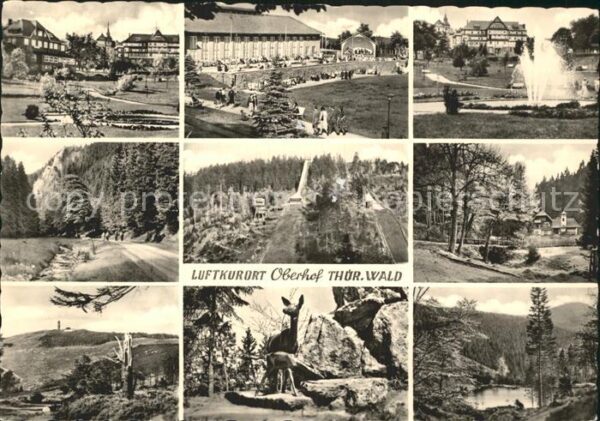 Oberhof Thueringen Kurpark Sprungschanze Teilansicht Kurko