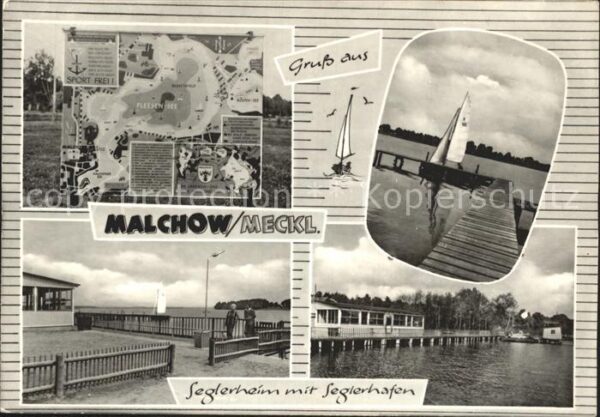 Malchow Seglerheim mit Seglerhafen
